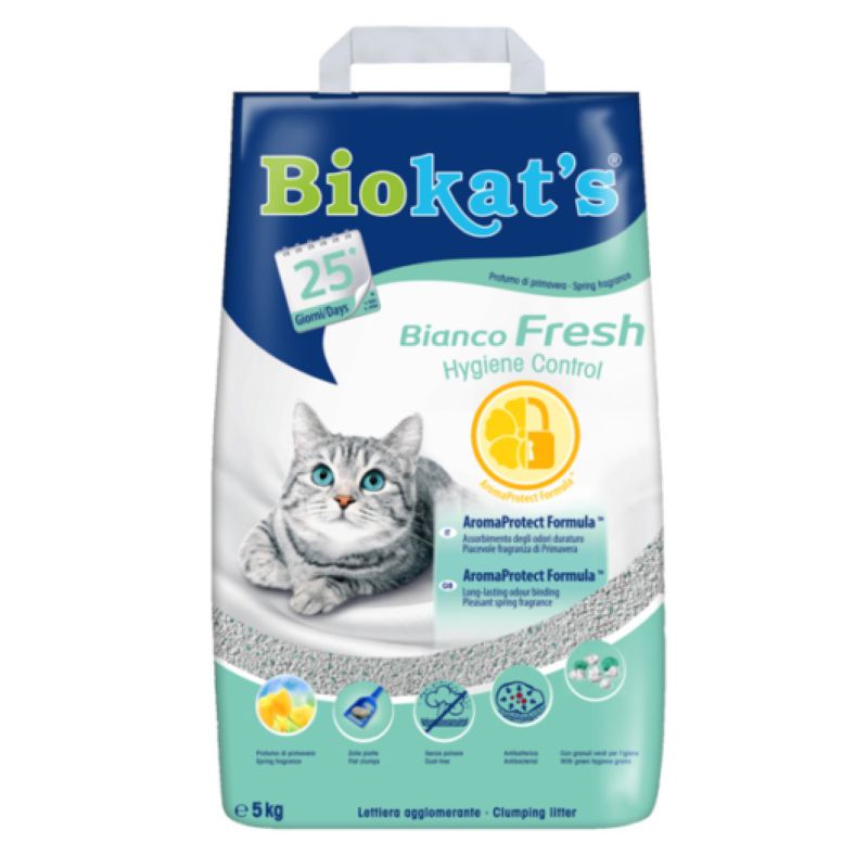 Biokat's Bianco Fresh Hygienic kraikas katėms, sušokantis; 5kg, 10kg