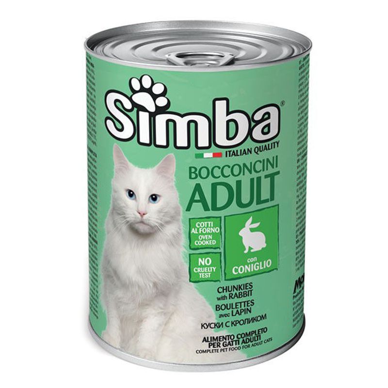 Simba Cat Adult Rabbit konservuotas pašaras katėms, triušiena; 415g