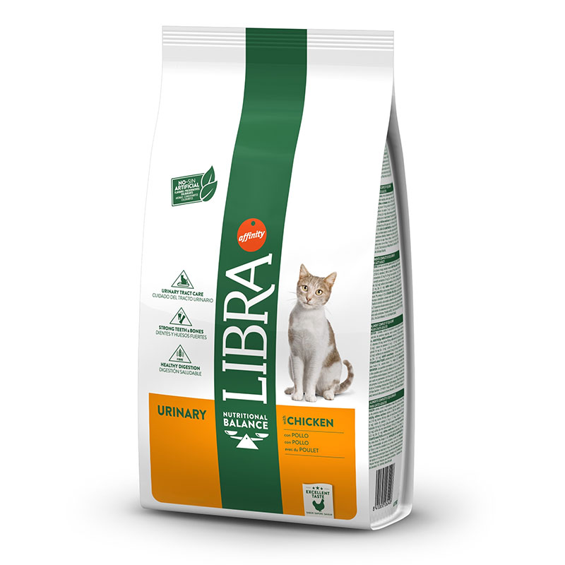 Libra Cat Urinary Chicken sausas pašaras suaugusioms katėms, vištiena; 1.5kg, 10kg