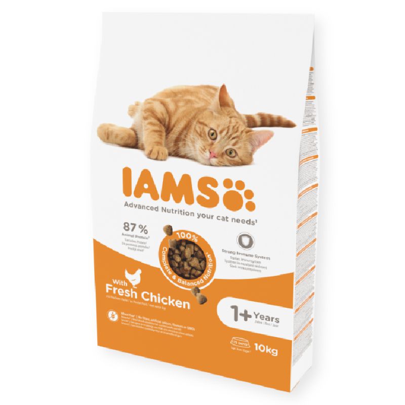 Iams Adult Cat Chicken sausas pašaras suaugusioms katėms, vištiena; 2kg, 10kg