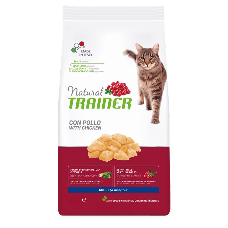 Trainer Natural Cat Adult Chicken sausas pašaras katėms, vištiena; 1.5kg, 10kg