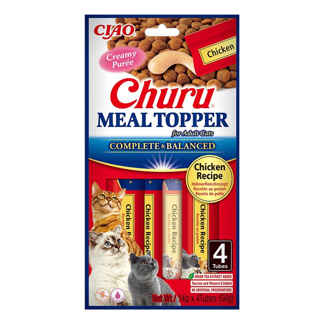 skanėstas katėms INABA Churu Meal Topper Chicken - 4 x 14g