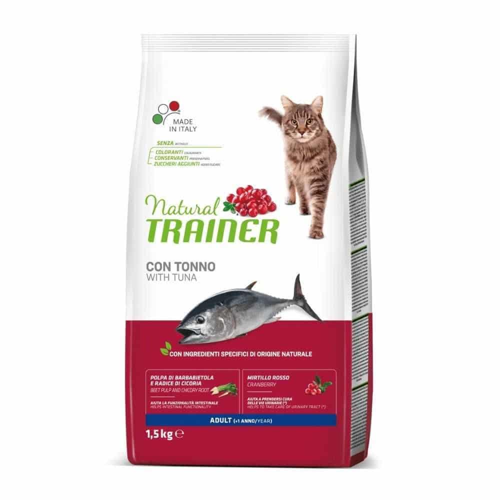 TRAINER NATURAL CAT ADULT TUNA sausas maistas katėms su tunu - Produkto Svoris 10kg