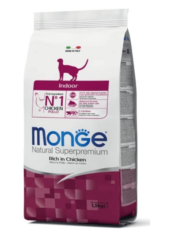 MONGE Indoor sausas maistas naminėms katėms 10kg