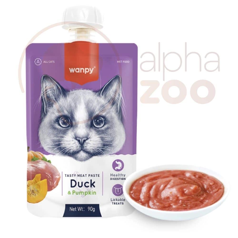 Wanpy Wet Paste Duck & Pumpkin konservai paštetas katėms su antiena ir moliūgu, 90g