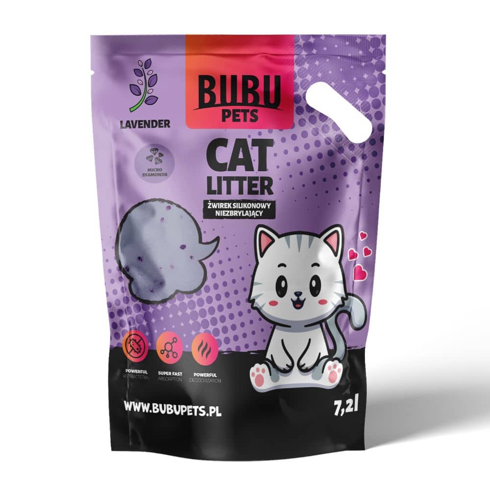 Bubu Pets Silikoninis kraikas mikrogranulėmis 0,5-2mm 3.8l (purple)