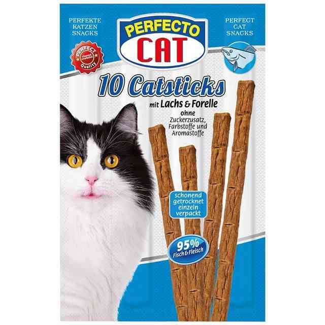 PERFECTO CAT LAZDELĖS KATĖMS SU LAŠIŠA IR UPĖTAKIU 10 vnt 50G