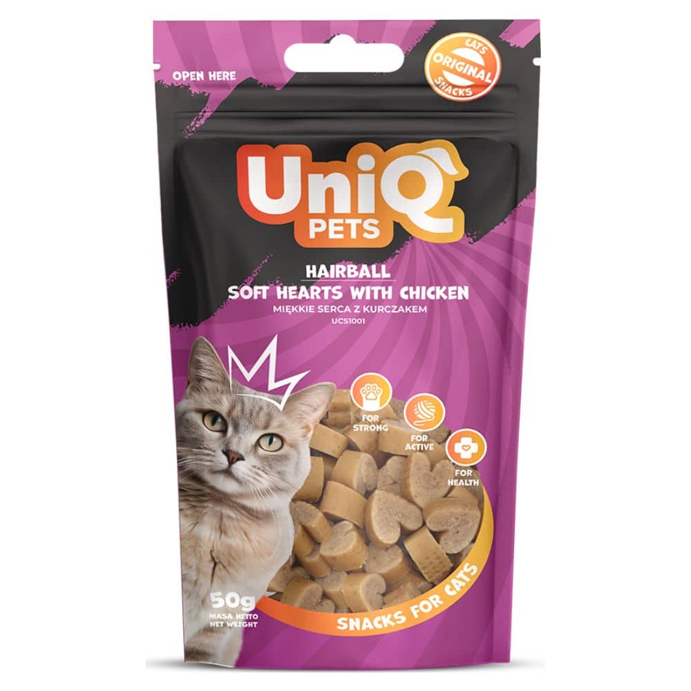 UNIQ PETS hairball 50g skanėstas katėms nuo plaukų gumuliukų