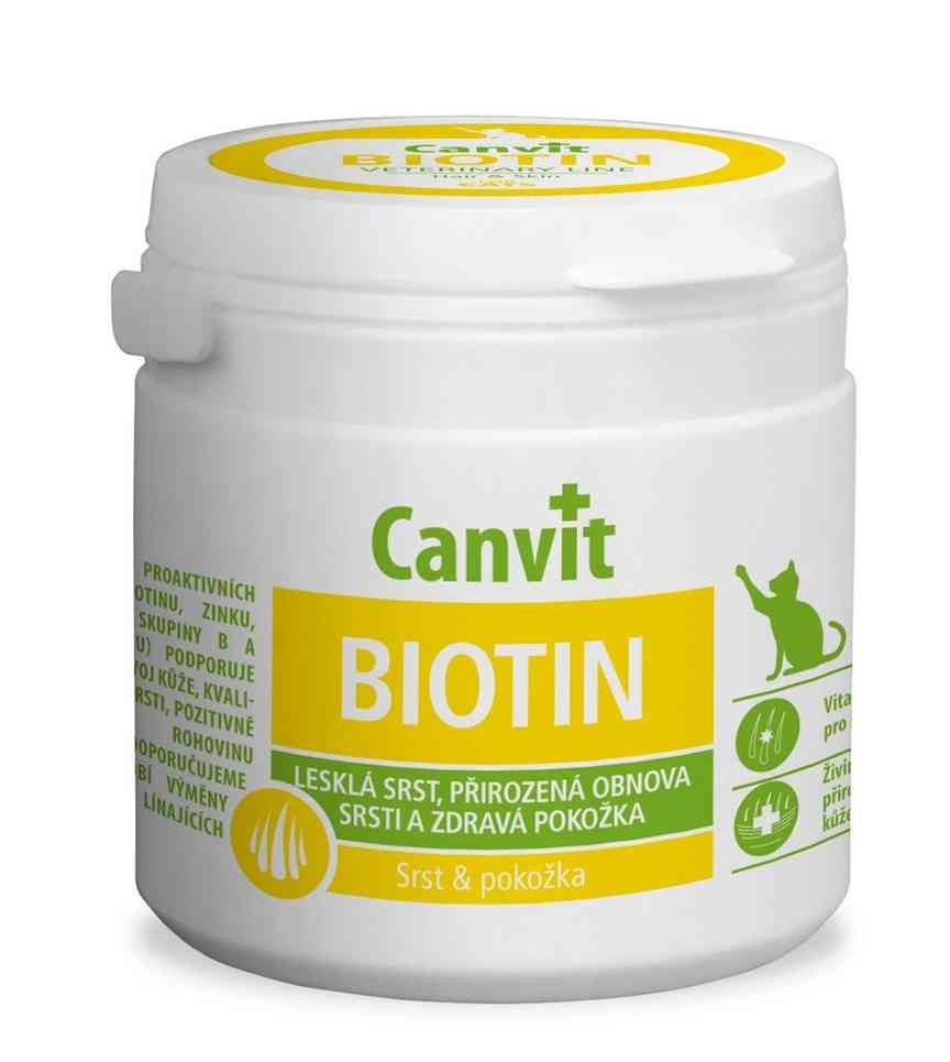 Canvit Biotin tabletės katėms odai ir kailiui 100g