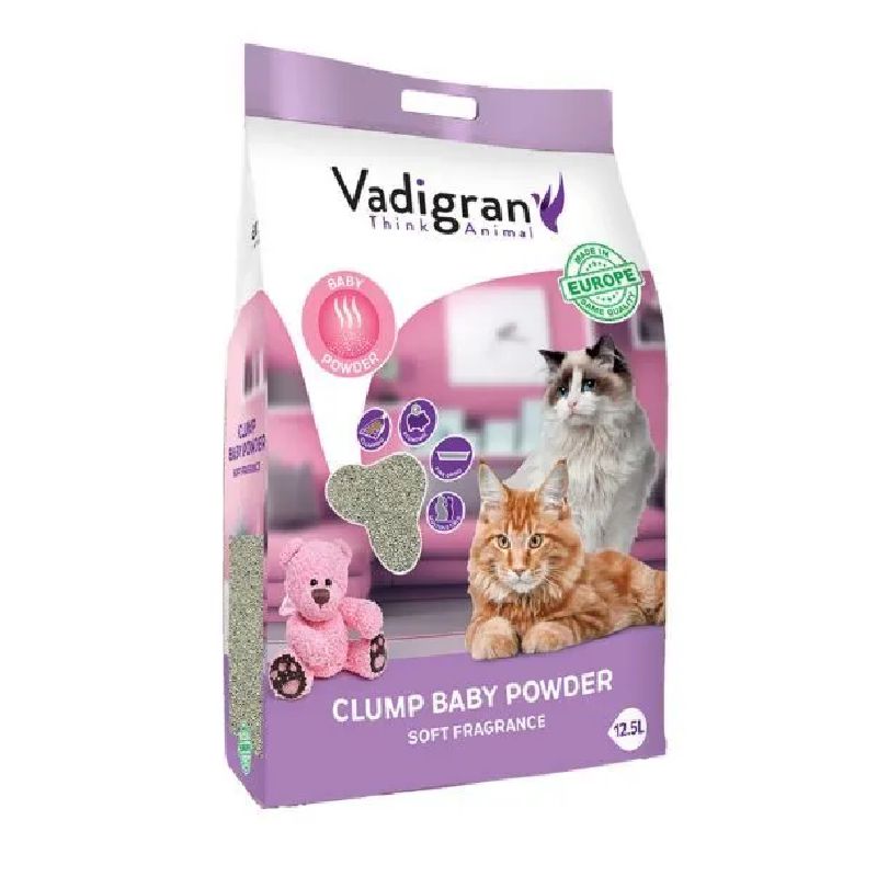 Vadigran Clump Babypowder kraikas katėms; 12kg