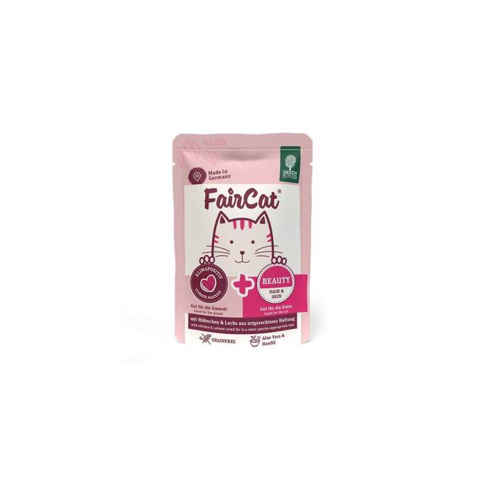 Green Petfood Fair Cat Beauty konservuotas maistas katėms, 85 g