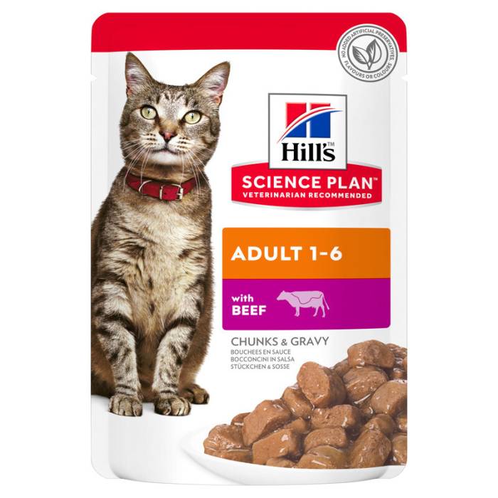 Hill's Science Plan Adult Beef drėgnas maistas katėms, 85g