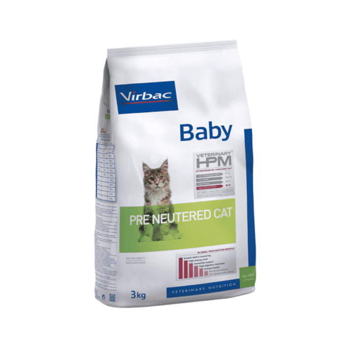 Virbac Veterinary HPM Baby Pre Neutered Cat subalansuotas ėdalas kačiukams, 3 kg