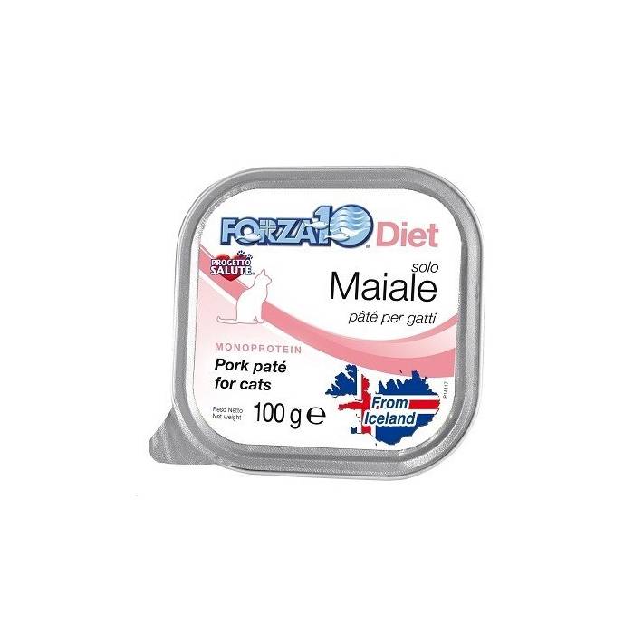 Forza 10 Intestinal Solo Diet Pork drėgnas maistas alergiškoms katėms, 100 g