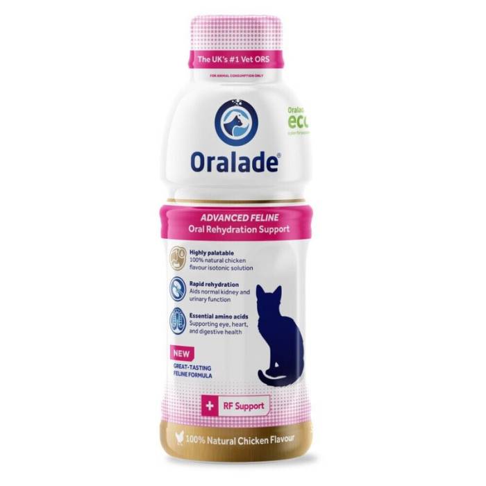 Oralade RF Support tirpalas katėms mažinti žarnyno absorbcijos sutrikimams, 330 ml