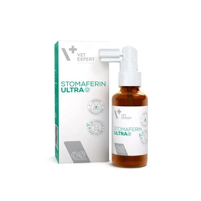 VetExpert Stomaferin Ultra priemonė burnos priežiūrai šunims ir katėms, 30 ml