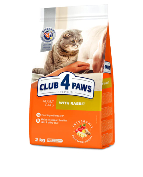 Club 4 Paws Adult sausas maistas katėms su triušiena : Pakuotė - 2 kg