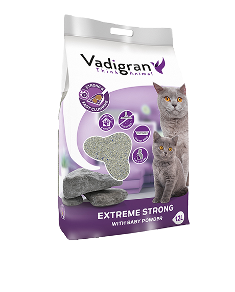 Vadigran Extreme Strong bentonitinis kraikas katėms, 12 kg