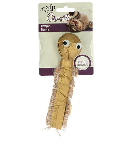 AFP Crumples Octopus žaislas katėms su katžole, 17 cm