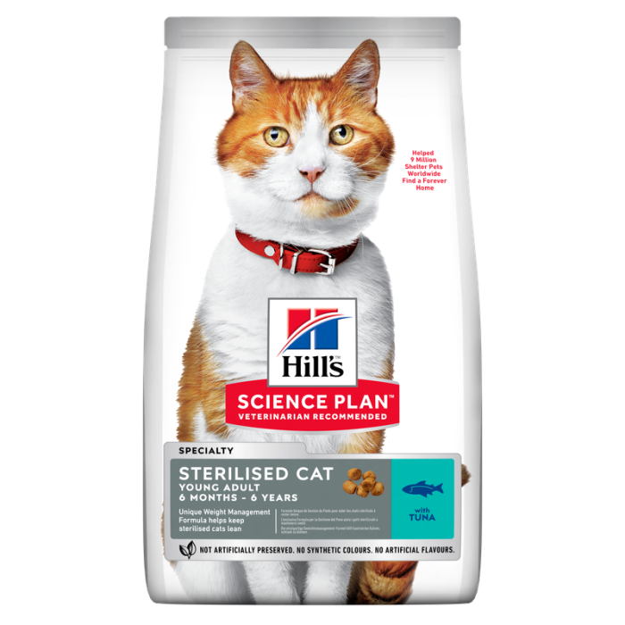 Hill's Science Plan Sterilised Cat Adult Tuna sausas maistas sterilizuotoms katėms, 0,3 kg