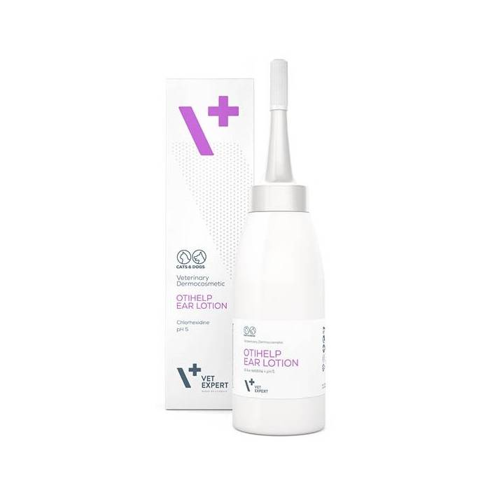 VetExpert Otihelp Ear Solution ausų emulsija šunims ir katėms, naudojama esant išorinės ausies uždegimui, 75 ml
