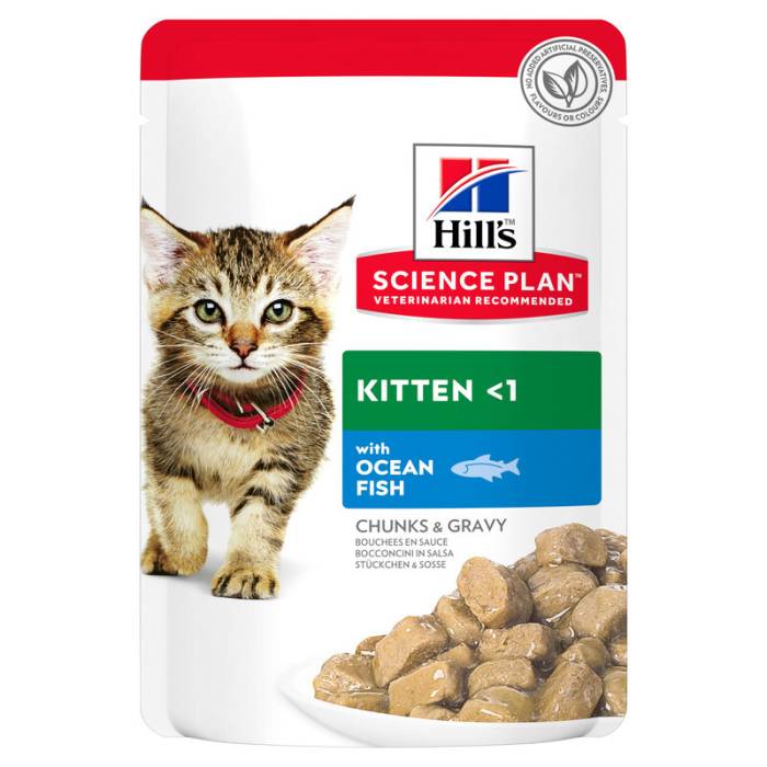 Hill's Science Plan Kitten Ocean Fish drėgnas maistas kačiukams, 85g