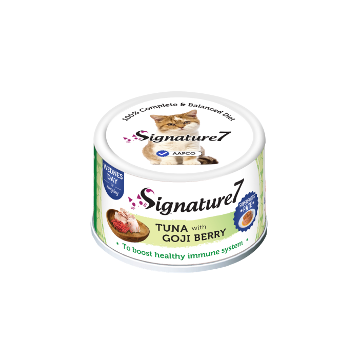 Signature 7 Tuna with Goji Pate drėgnas maistas katėms, 80 g