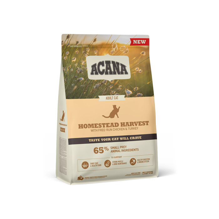 Acana Homestead Harvest Cat sausas maistas katėms,4,5 kg