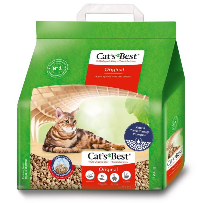 Cat´s Best Original medienos pjuvenų kraikas katėms, 5 L