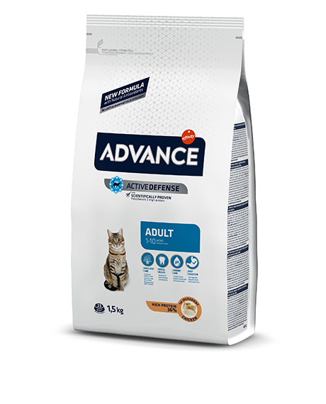 Advance Adult Cat Chicken and Rice sausas maistas katėms, 0.4 kg
