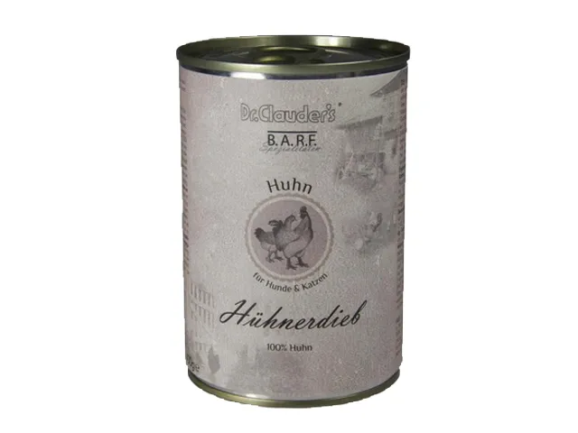 DR. CLAUDER'S BARF 100% mėsos konservai šunims ir katėms su vištiena 2x400g