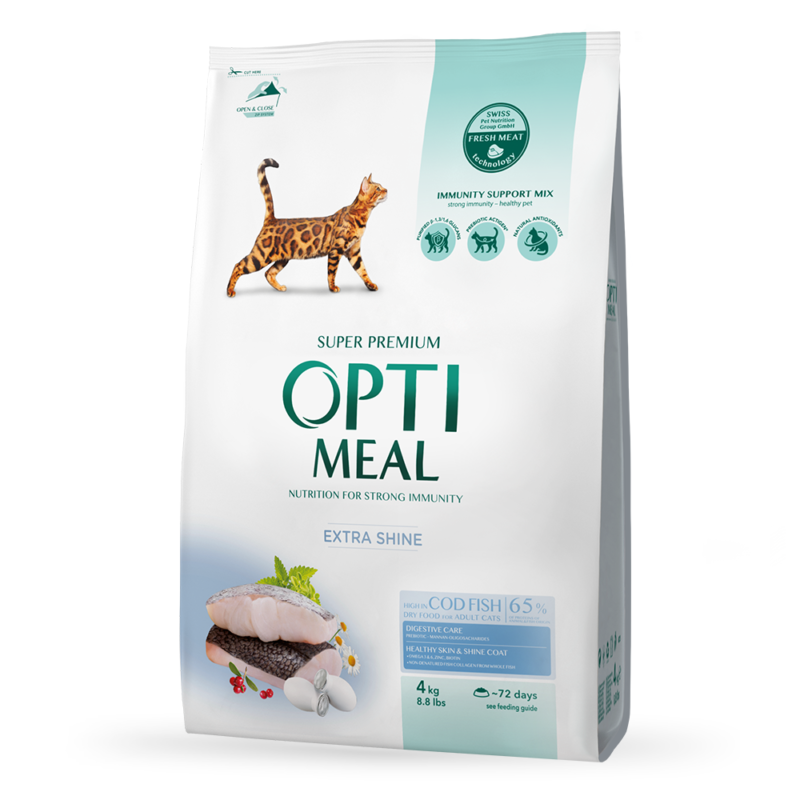 OPTIMEAL™. Visavertis sausas maistas suaugusioms katėms su dideliu kiekiu menkės 10 kg