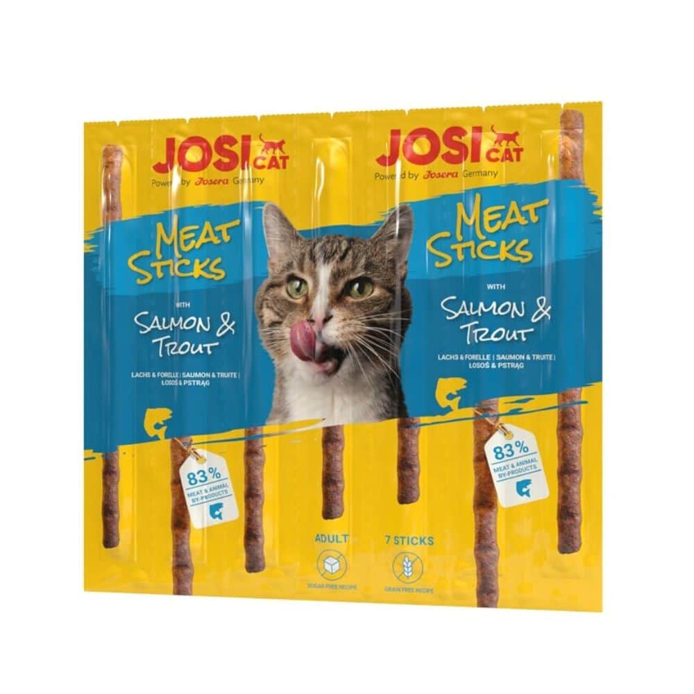 JosiCat Meat Sticks Salmon&Trout lašišos ir upėtakio lazdelės katėms 35g