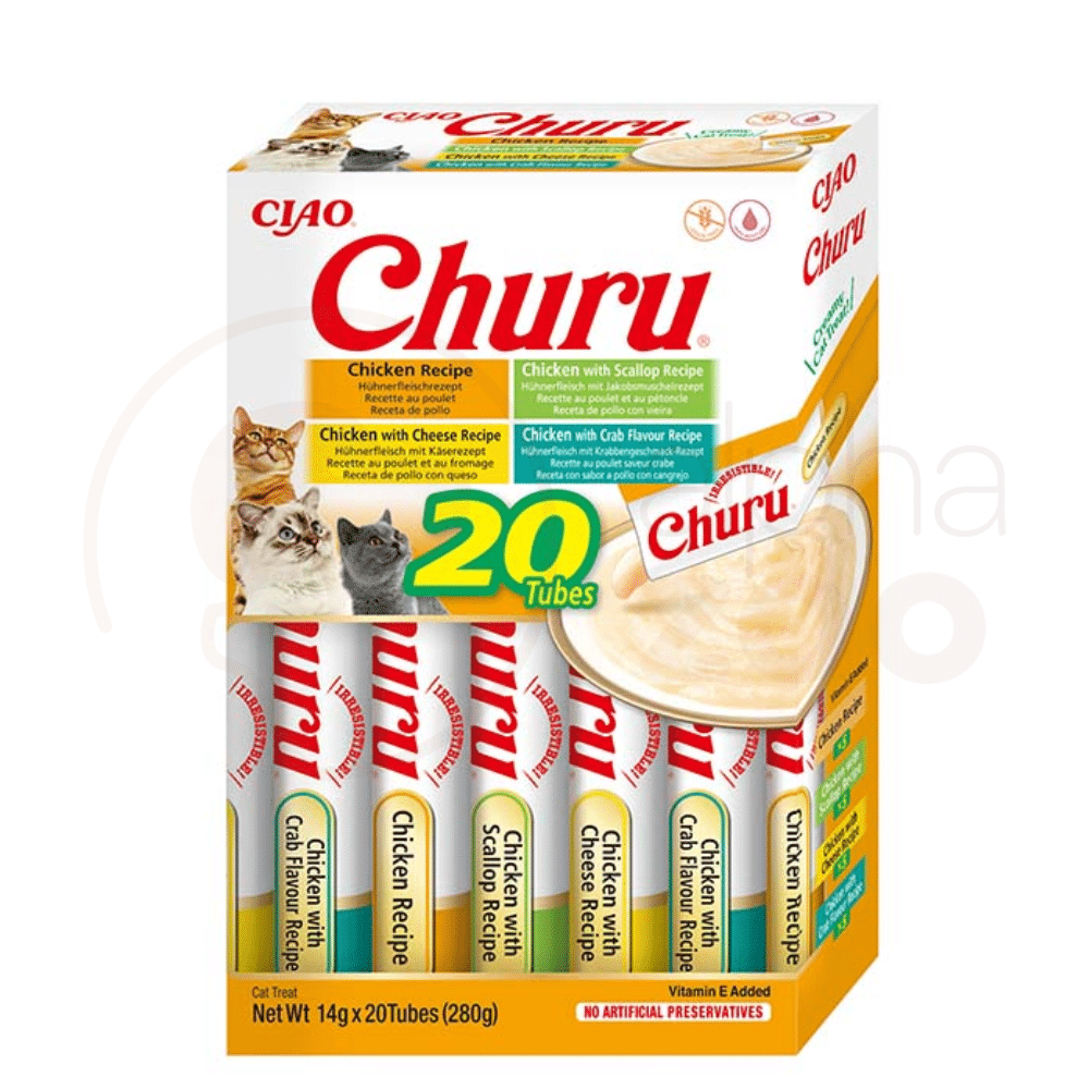 Churu Chicken Varieties kreminis skanėstas katėms dėžutėje, 20 vnt.