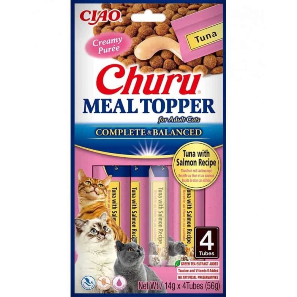 Churu Cat Meal Topper Tuna with salmon 56g skanėstas katėms su tunu ir lašiša