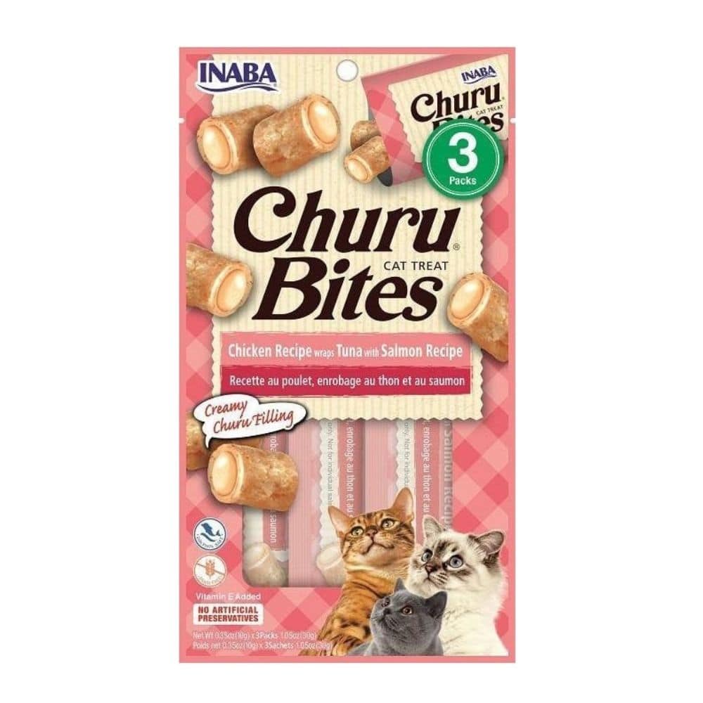 Churu Cat Bites Tuna Salmon 30g skanėstas katėms su tunu ir lašiša