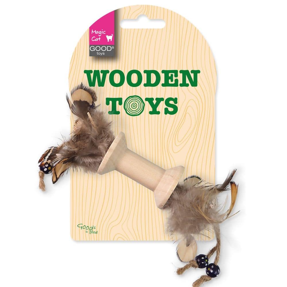 Toy Magic Cat Wooden Toy 16cm medinis žaislas katėms