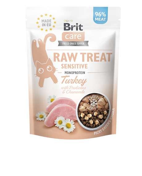 Brit Care Cat Raw Sensitive skanėstai katėms, 40 g