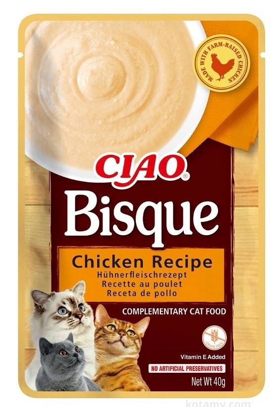 INABA Ciao Bisque Chicken - skanėstas katėms - 12 x 40g