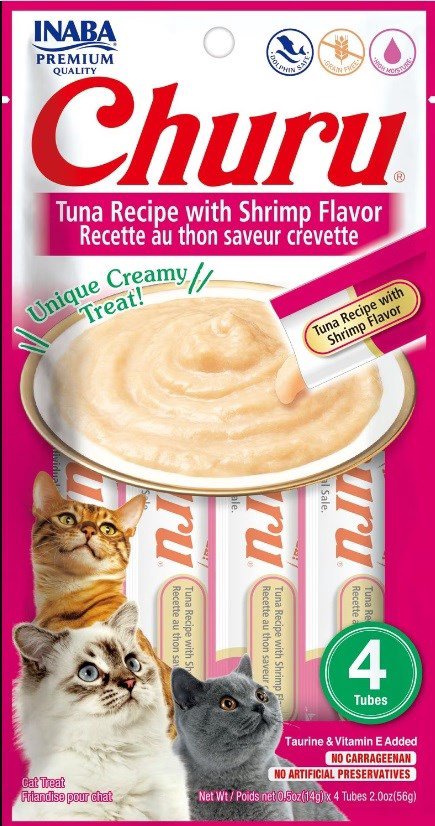 INABA Churu Tuna with shrimp flavour - skanėstas katėms - 4x14 g