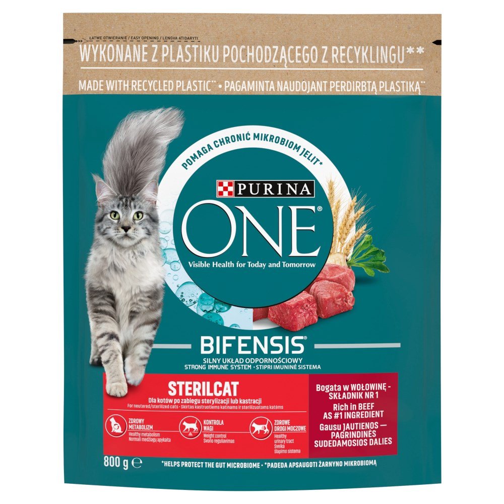 PURINA One Bifensis Sterilcat Beef - sausas kačių maistas - 800 g