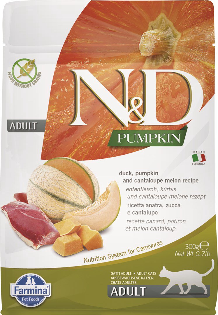 FARMINA N&D Pumpkin Cat Duck and Cantaloupe Melon Adult - sausas kačių maistas - 300 g