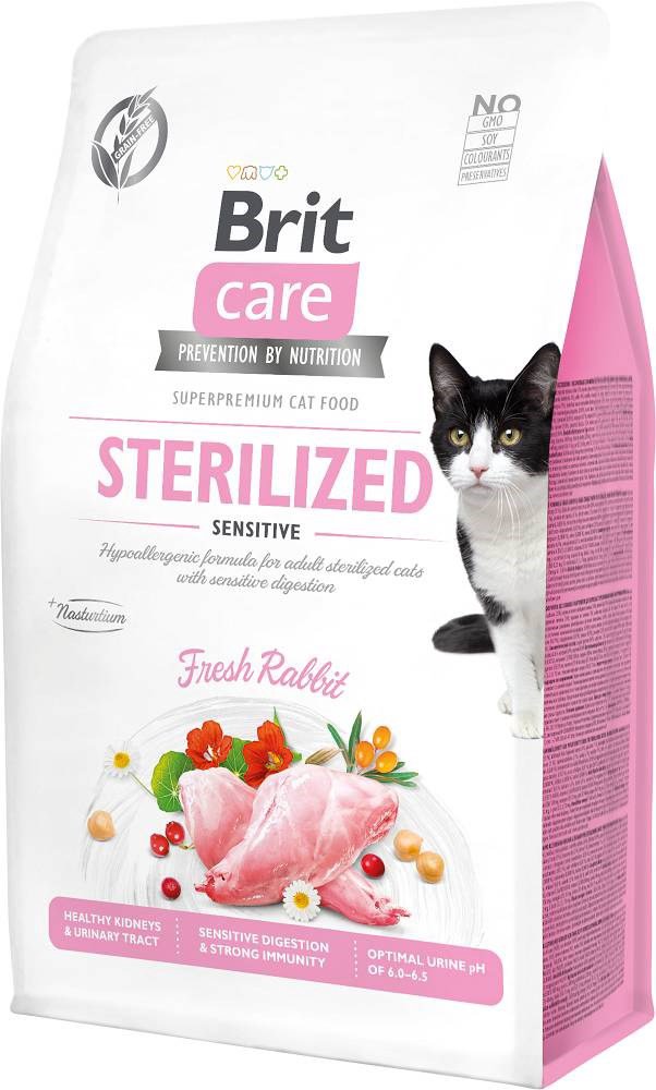 BRIT Care Grain-Free Sterilized Sensitive - sausas kačių maistas - 2 kg