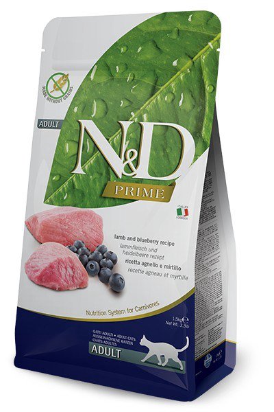 Sausas kačių maistas Farmina N&D Prime Lamb & Blueberry, 1.5 kg