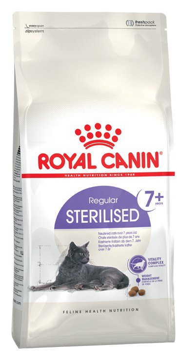Royal Canin Sterilised 7+ Adult Paukštiena sausas kačių maistas 1,5 kg
