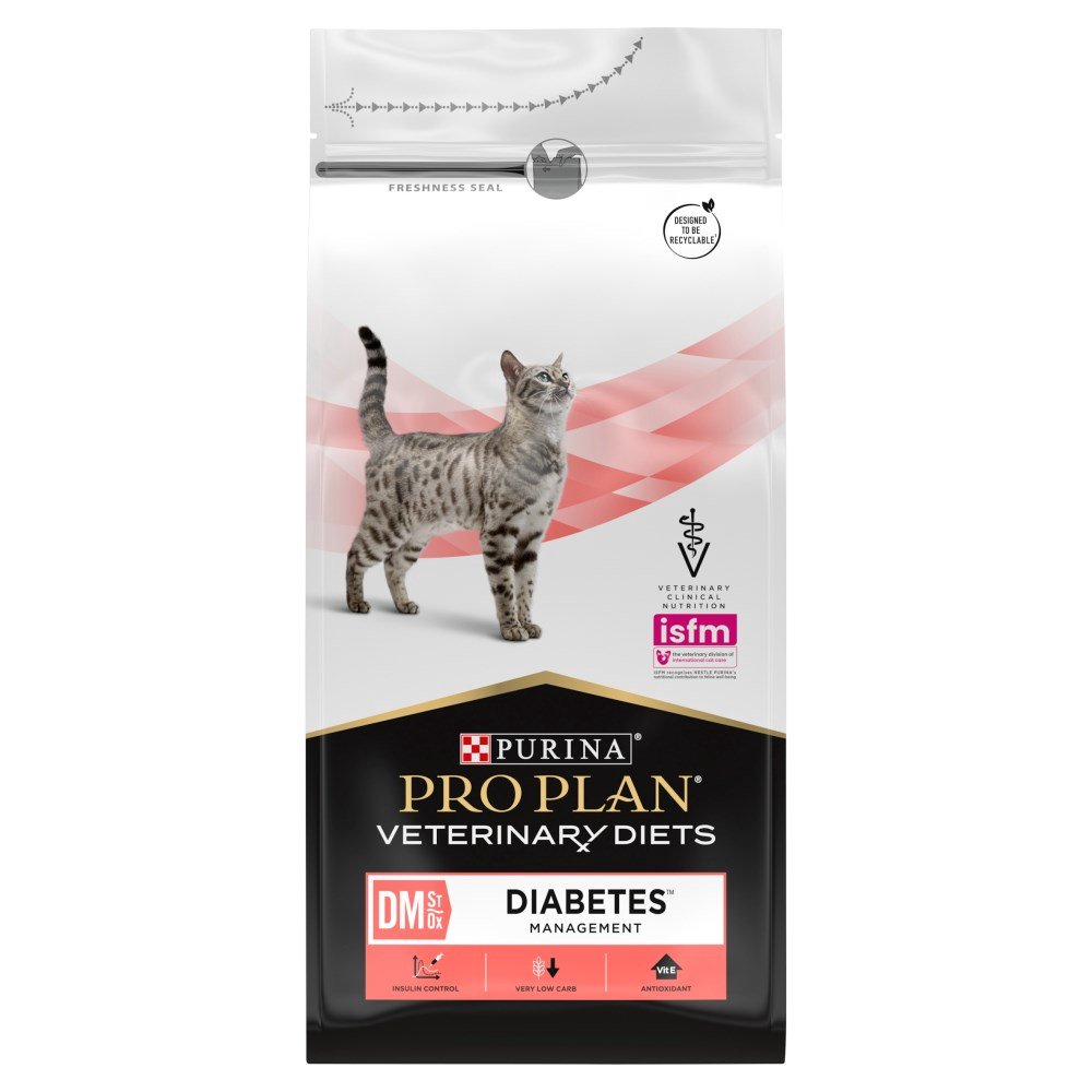 Purina VETERINARY DIETS Feline DM sausas kačių maistas 1,5 kg Adult Paukštiena
