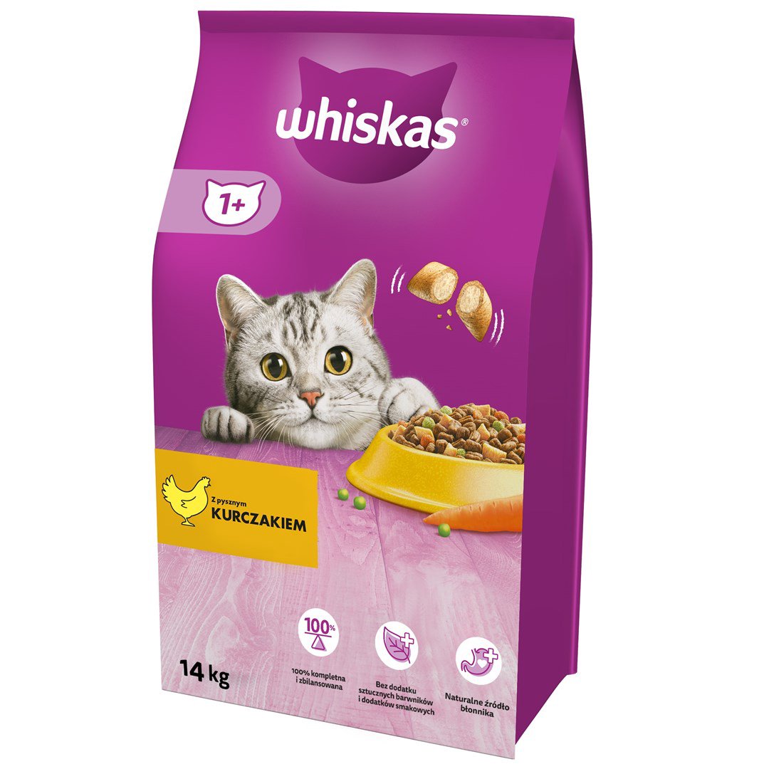 Sausas kačių maistas Whiskas 325628 su vištiena 14kg