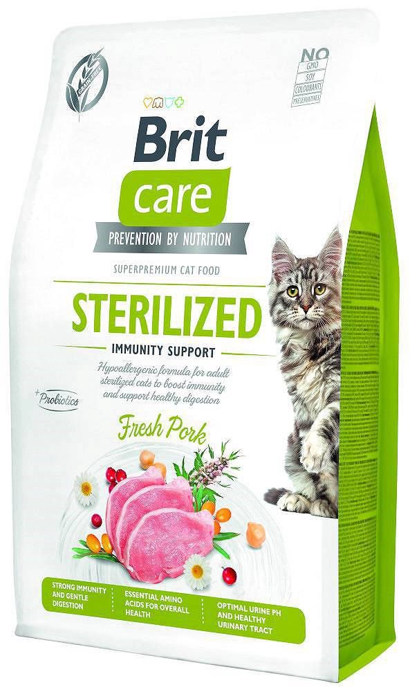 BRIT Care Grain-Free Sterilised Immunity - sausas kačių ėdalas - 7kg