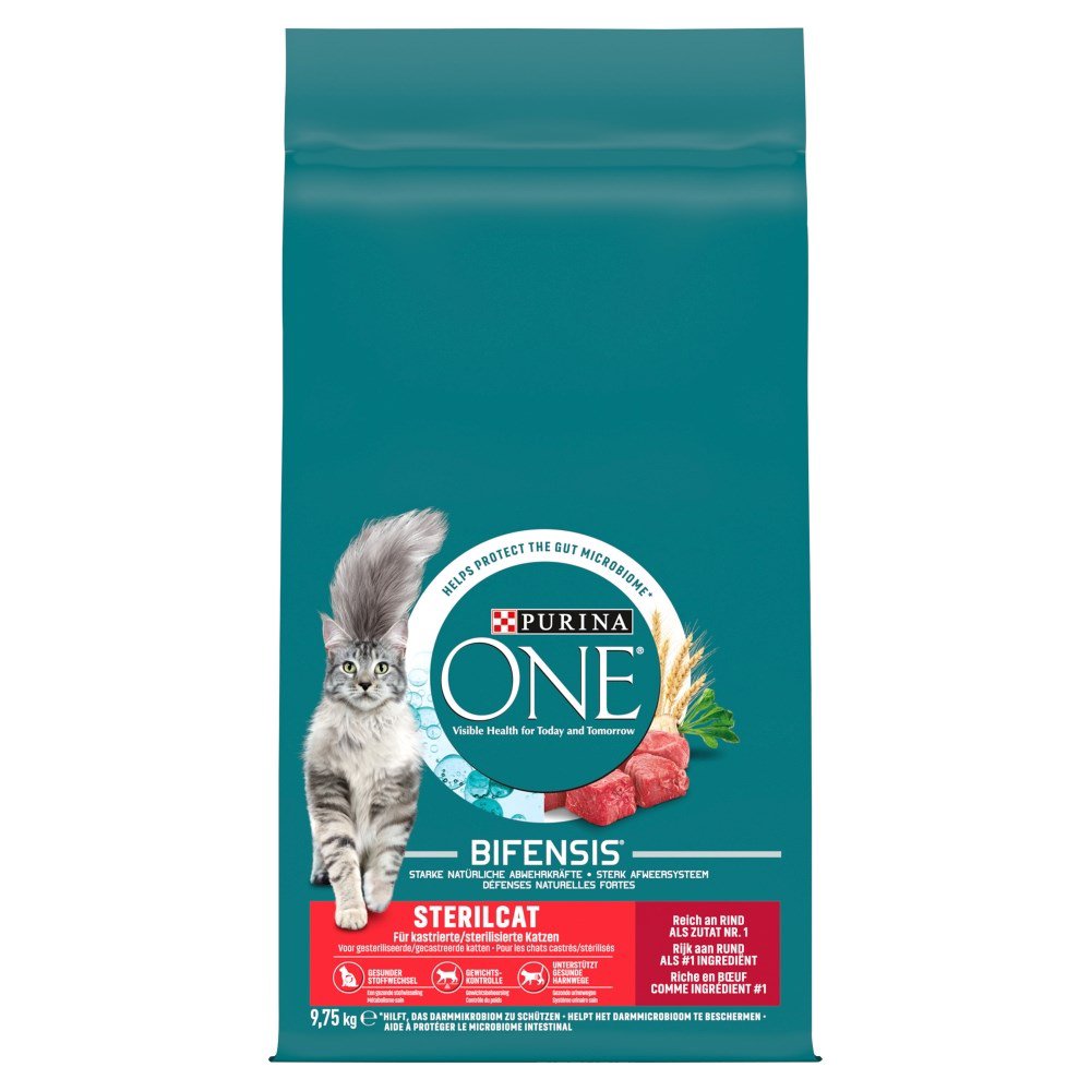 Sausas kačių maistas PURINA NESTLE One Sterilcat jautiena 9,75kg