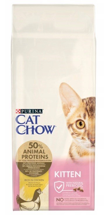 Purina CAT CHOW sausas kačių maistas 15 kg Kačiukas Viščiukas